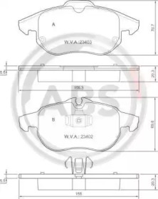 Комплект тормозных колодок A.B.S. 37300