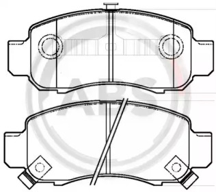 Комплект тормозных колодок A.B.S. 37314