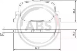 Комплект тормозных колодок A.B.S. 37330