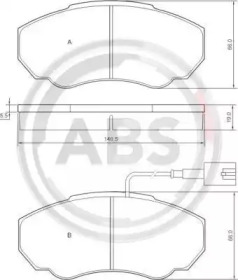 Комплект тормозных колодок A.B.S. 37331