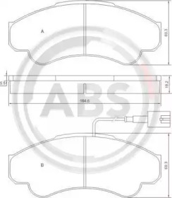 Комплект тормозных колодок A.B.S. 37332