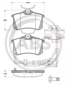 Комплект тормозных колодок A.B.S. 37334