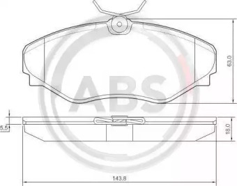 Комплект тормозных колодок A.B.S. 37342