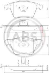 Комплект тормозных колодок A.B.S. 37344