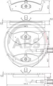 Комплект тормозных колодок A.B.S. 37345