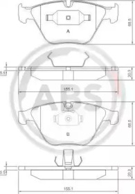 Комплект тормозных колодок A.B.S. 37346