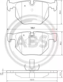 Комплект тормозных колодок A.B.S. 37348