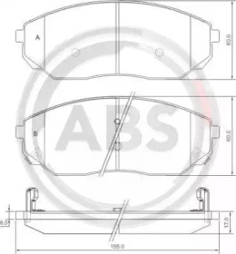 Комплект тормозных колодок A.B.S. 37364