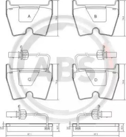 Комплект тормозных колодок A.B.S. 37367