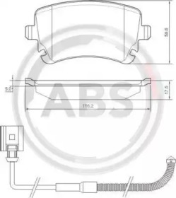 Комплект тормозных колодок A.B.S. 37368