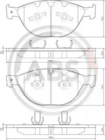 Комплект тормозных колодок A.B.S. 37370