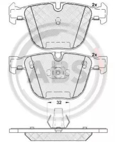 Комплект тормозных колодок A.B.S. 37371