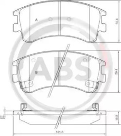 Комплект тормозных колодок A.B.S. 37381