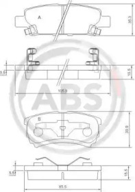 Комплект тормозных колодок A.B.S. 37384