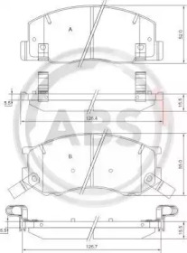 Комплект тормозных колодок A.B.S. 37399