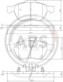 Комплект тормозных колодок A.B.S. 37402