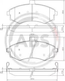 Комплект тормозных колодок A.B.S. 37403