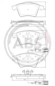 Комплект тормозных колодок A.B.S. 37416