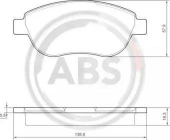 Комплект тормозных колодок A.B.S. 37418