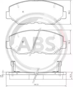 Комплект тормозных колодок A.B.S. 37424