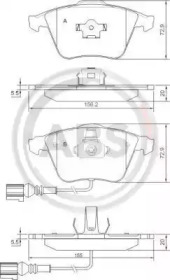 Комплект тормозных колодок A.B.S. 37426