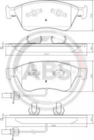 Комплект тормозных колодок A.B.S. 37427