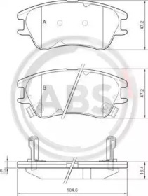 Комплект тормозных колодок A.B.S. 37432