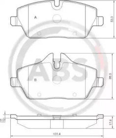 Комплект тормозных колодок A.B.S. 37434