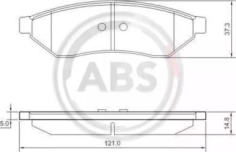 Комплект тормозных колодок A.B.S. 37438