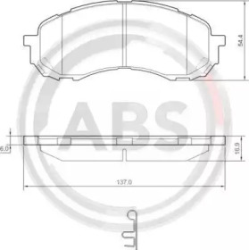 Комплект тормозных колодок A.B.S. 37443