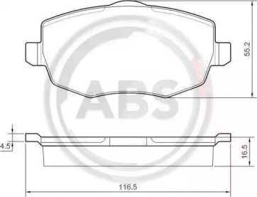 Комплект тормозных колодок A.B.S. 37444