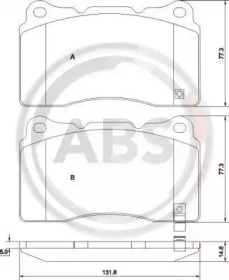 Комплект тормозных колодок A.B.S. 37447