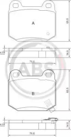 Комплект тормозных колодок A.B.S. 37452