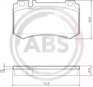 Комплект тормозных колодок A.B.S. 37454