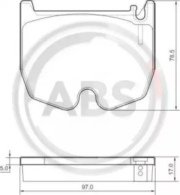 Комплект тормозных колодок A.B.S. 37455