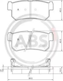 Комплект тормозных колодок A.B.S. 37460