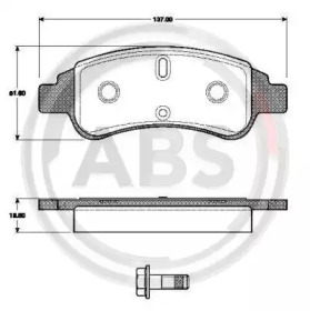 Комплект тормозных колодок A.B.S. 37476