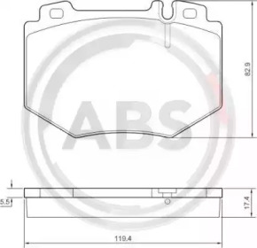 Комплект тормозных колодок A.B.S. 37480