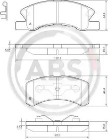 Комплект тормозных колодок A.B.S. 37490