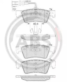 Комплект тормозных колодок A.B.S. 37494