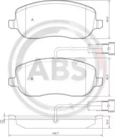 Комплект тормозных колодок A.B.S. 37495