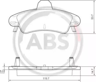 Комплект тормозных колодок A.B.S. 37497