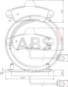 Комплект тормозных колодок A.B.S. 37498