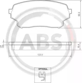 Комплект тормозных колодок A.B.S. 37503