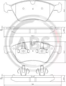 Комплект тормозных колодок A.B.S. 37507