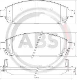 Комплект тормозных колодок A.B.S. 37517