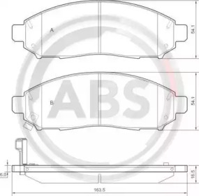 Комплект тормозных колодок A.B.S. 37518