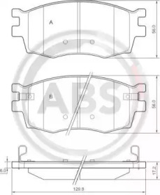 Комплект тормозных колодок A.B.S. 37520