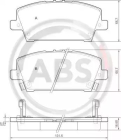 Комплект тормозных колодок A.B.S. 37529