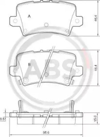 Комплект тормозных колодок A.B.S. 37530